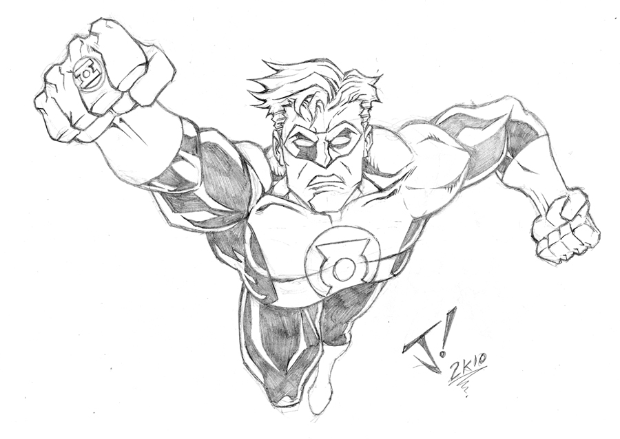900x638 Green Lantern Sketch By Jayodjick - Green Lantern Sketch