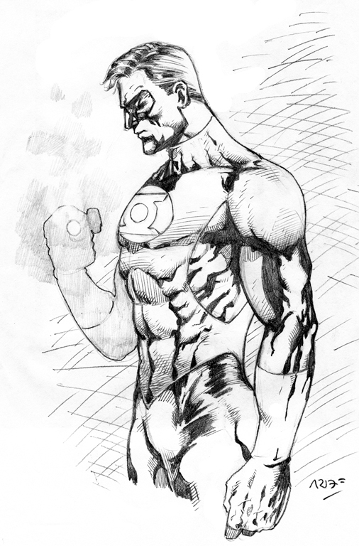 506x768 Green Lantern Sketch By Ririef - Green Lantern Sketch