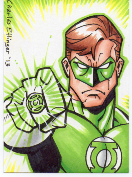 527x703 Sketch Card Green Lantern By Chuffalo - Green Lantern Sketch