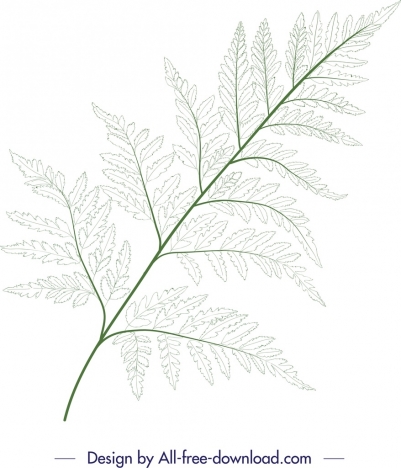 401x468 Nature Background Green Leaf Branch Sketch Vectors Stock In Format - Green Leaf Sketch