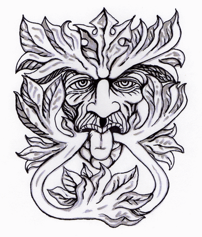 400x468 Proposals For T Shirt Designs Green Man - Green Man Sketch