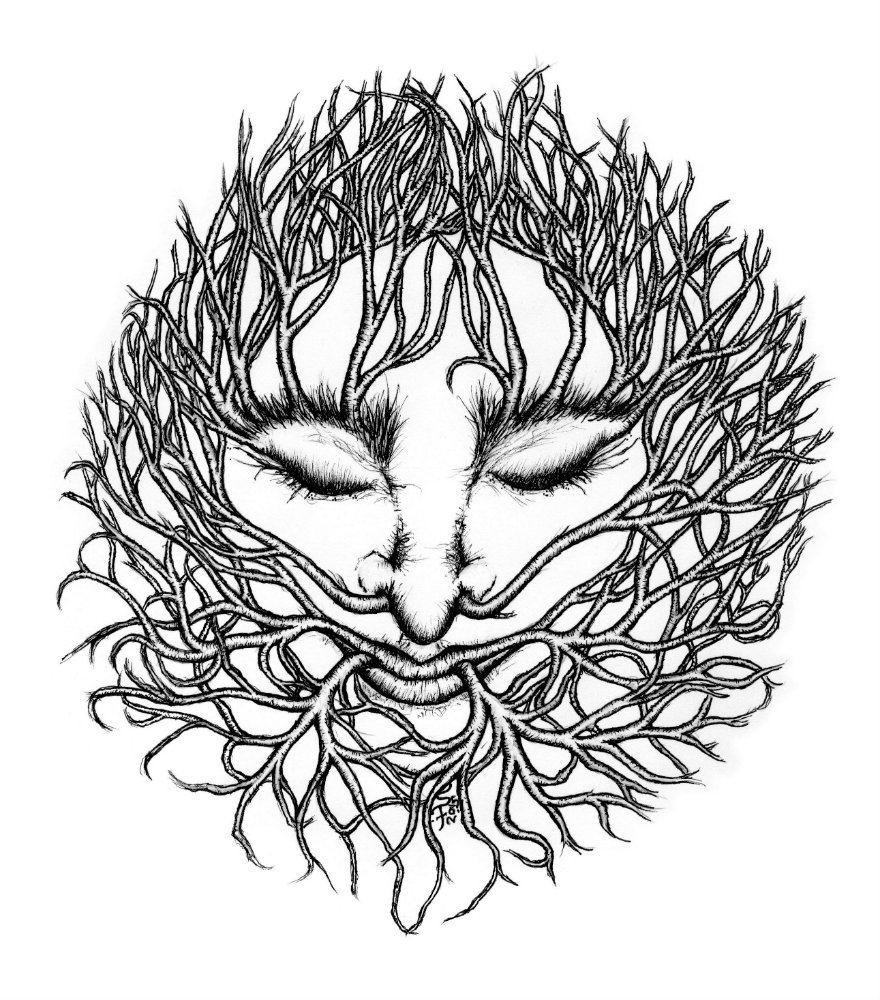 880x1000 Holaweg - Green Man Sketch