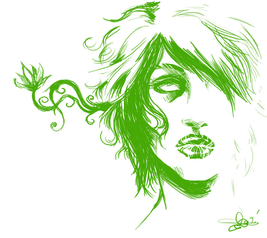 864x768 Green Sketch By Cartoonist666 - Green Sketch