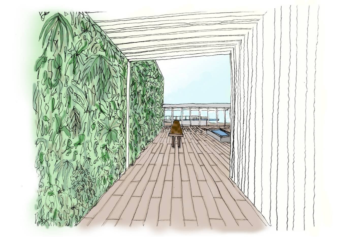 1327x933 Juvia Restaurant, Miami Vertical Garden Patrick Blanc - Green Sketch