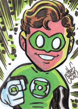 258x360 Chris G Daily Sketch Card - Green Sketch