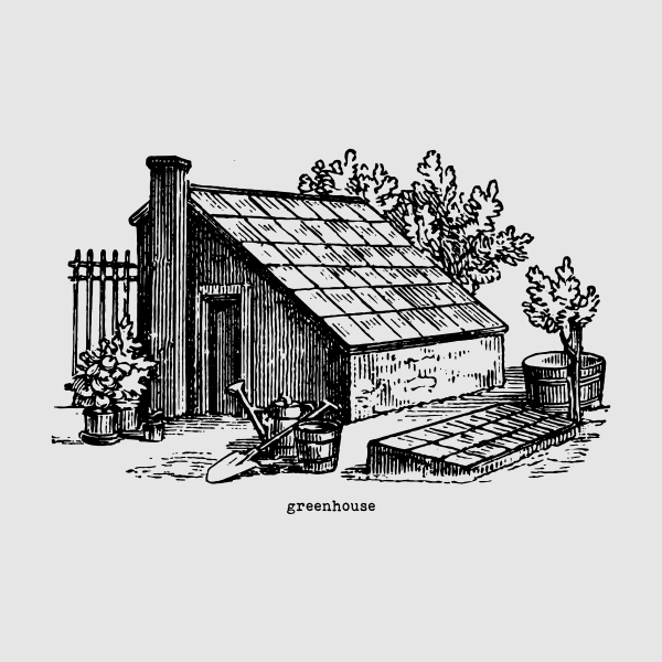 600x600 Greenhouse (Drawing) - Greenhouse Sketch