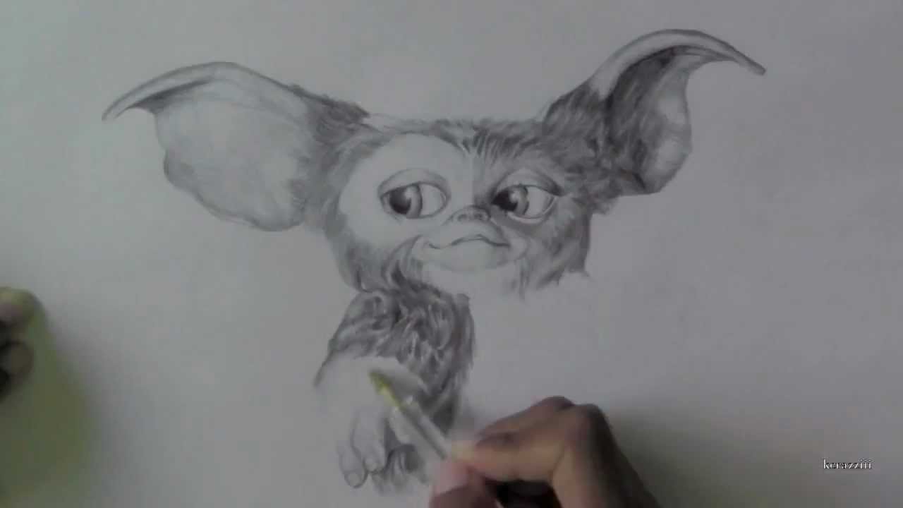 1280x720 Gizmo From Gremlins Drawing - Gremlins Sketch