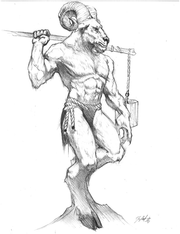 618x800 Concept Art And Character Illustrations - Grendel Sketch