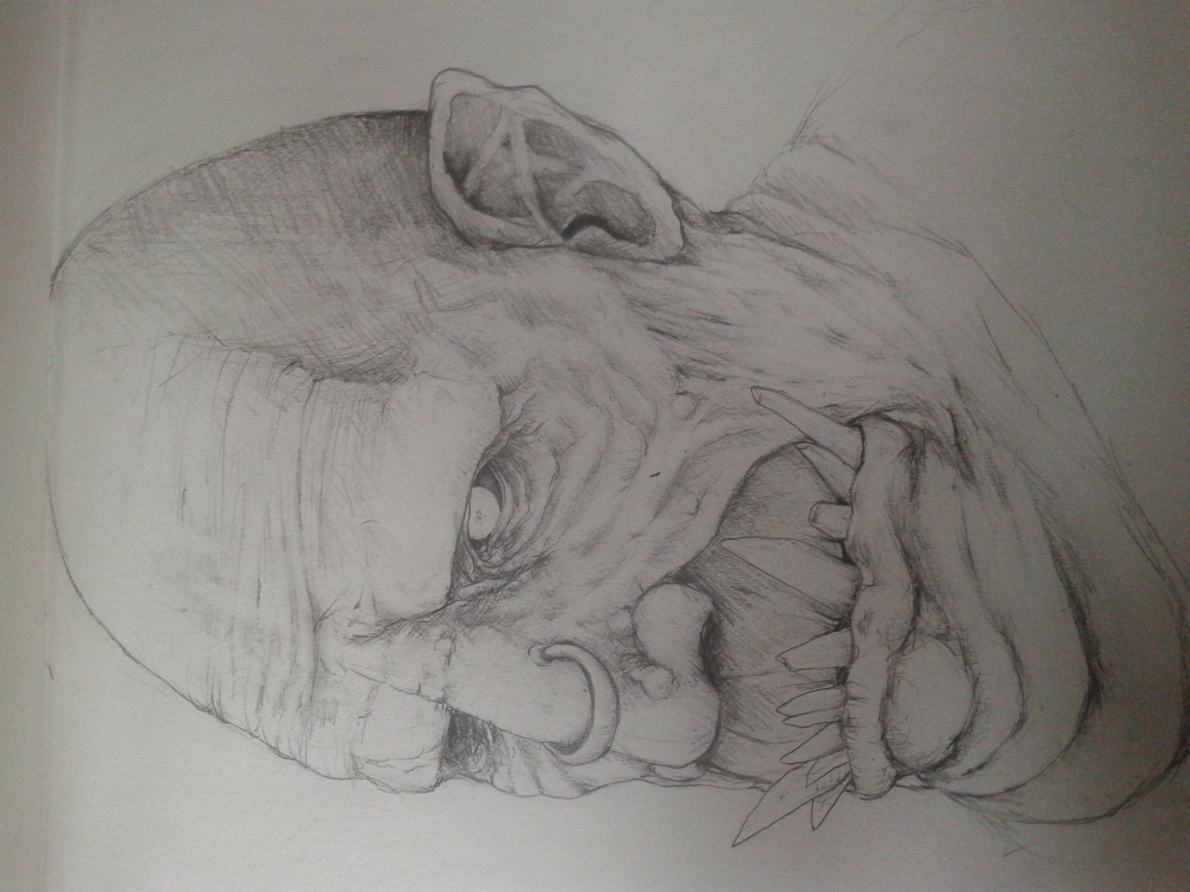 1700x1275 Grendel Drawing - Grendel Sketch