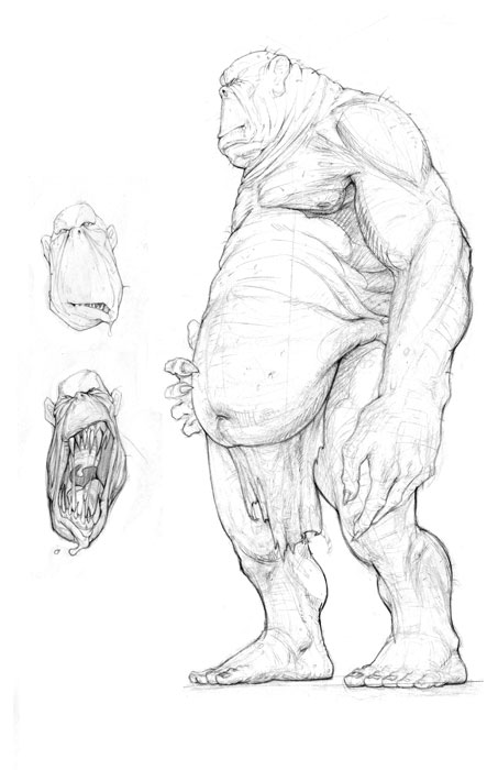453x700 Sketches - Grendel Sketch