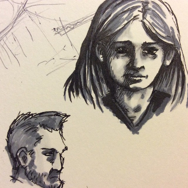 640x640 Pen Sketches With Grey Tone Marker From My Sketchbook. - Grey Sketches