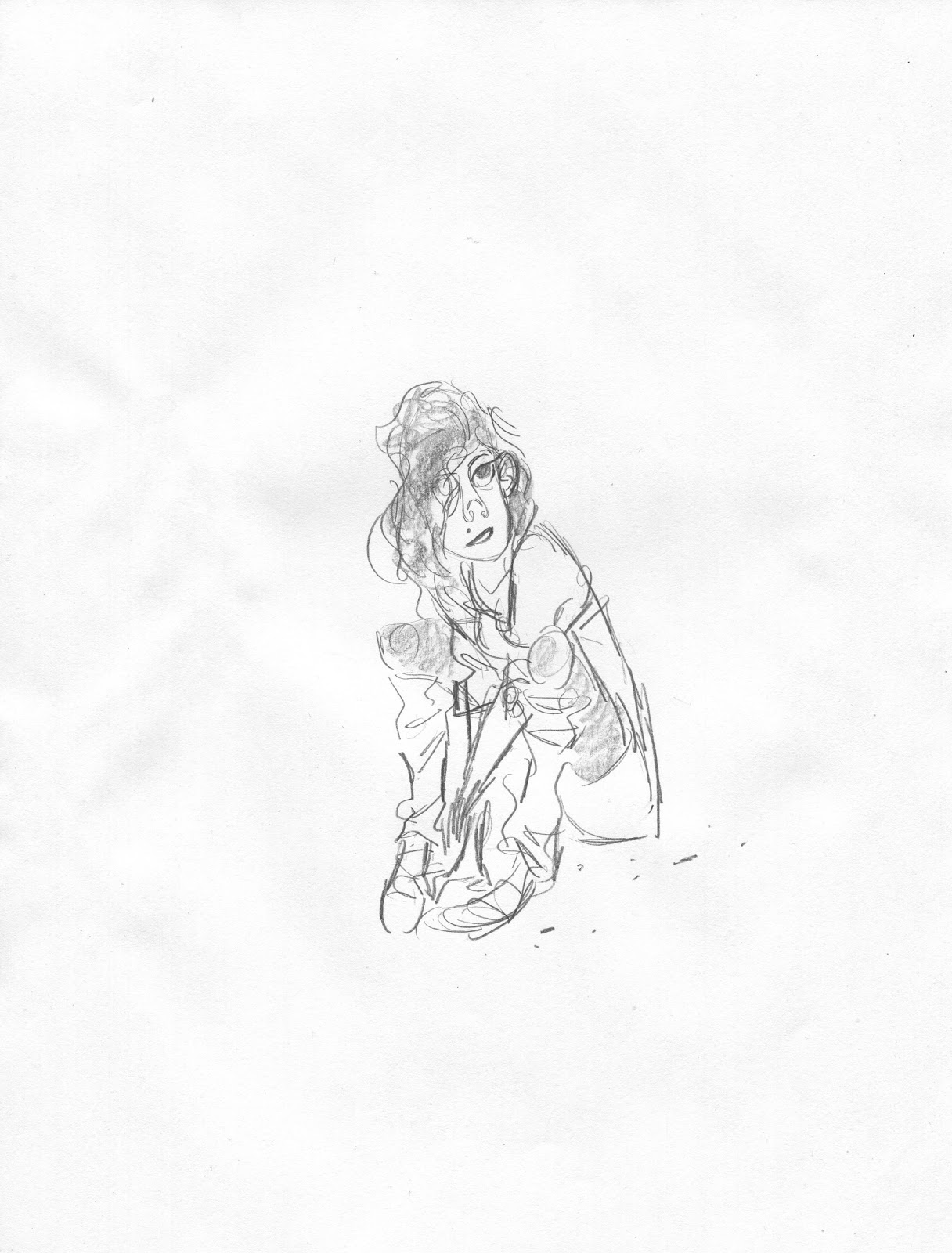 1216x1600 Black, White And Grey Girl Sketches - Grey Sketches