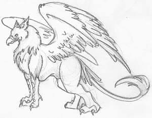 300x233 How To Draw A Griffin Last But Not Least A Full Picture Of A - Griffin Sketch