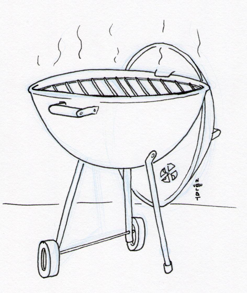 944x1120 Grill Drawing, Pencil, Sketch, Colorful, Realistic Art Images - Grill Sketch