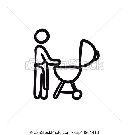 450x470 Man - Grill Sketch