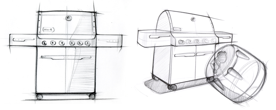 900x360 Weber Industrial Design - Grill Sketch