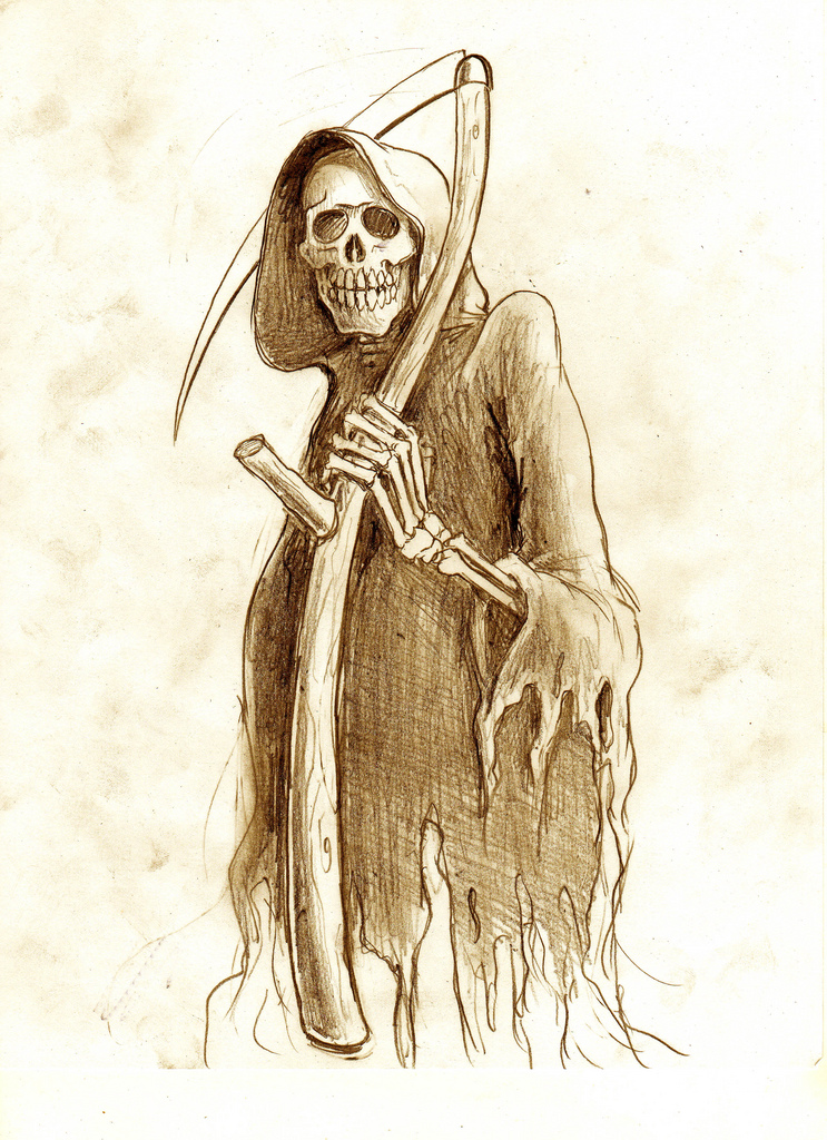 743x1024 Katch 1 Grim Reaper Reaper Sketch For A Tattoo Why Tee - Grim Reaper Sketch