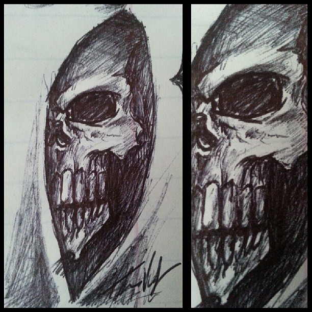 612x612 Quick Pen Sketch Grim Reaper - Grim Reaper Sketch