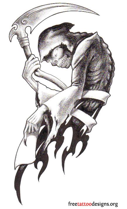 434x710 Drawn Grim Reaper Sad - Grim Reaper Sketch