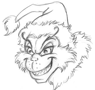 324x310 Grinch E Holidays Spiderwebart Gallery - Grinch Sketch