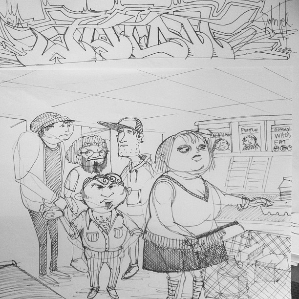 612x612 Grocery Store - Grocery Store Sketch