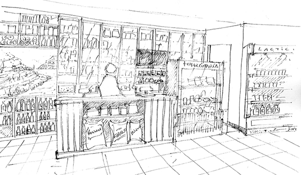 600x349 Organic Grocery Store And Opening Soon Portugal Resident - Grocery Store Sketch