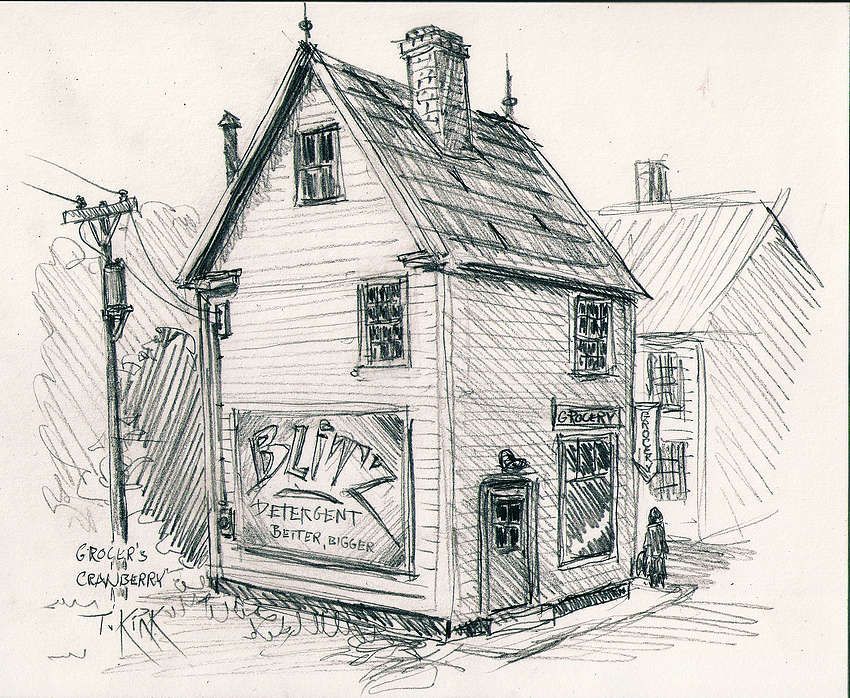 Grocery Store Sketch at PaintingValley.com | Explore collection of ...