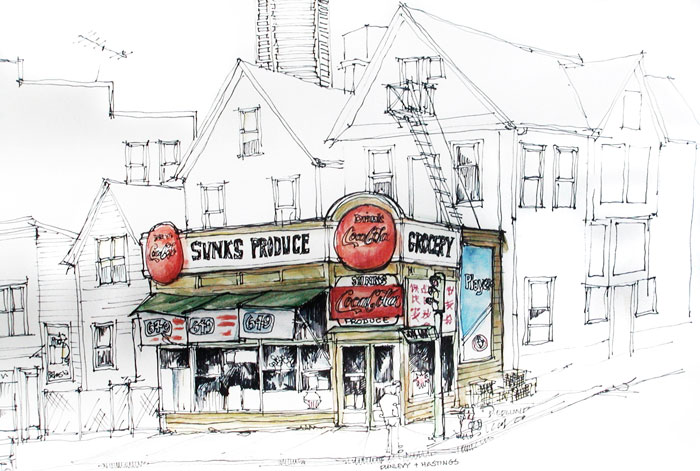 700x471 Sketch Scratchings Of An Old Dog - Grocery Store Sketch