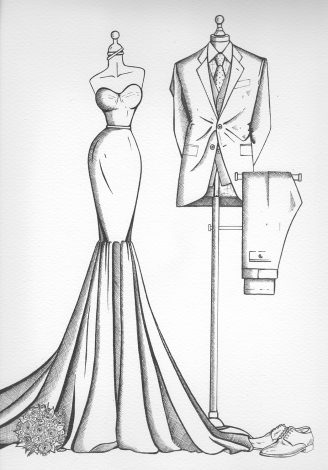 328x470 Shop - Groom And Bride Sketch