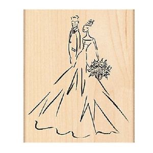 300x300 Penny Black Rubber Stamps Bride Amp Groom Sketch New Wood Stamp - Groom Sketch