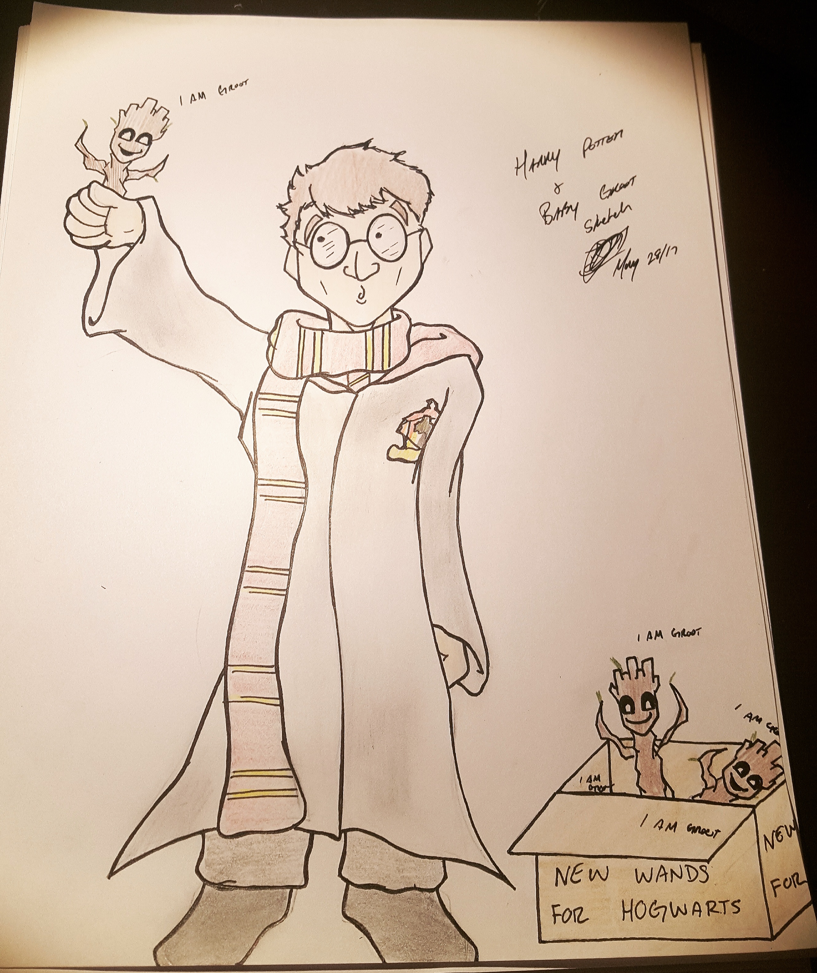 2660x3169 Fanart Harry Potteraby Groot Sketch For Fun. Harrypotter - Groot Sketch