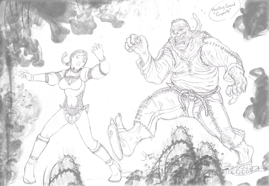 900x622 Haunting Ground Sketch By Lukellenroc - Ground Sketch