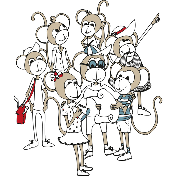 600x600 Group Sketch Hunt - Group Of People Sketch