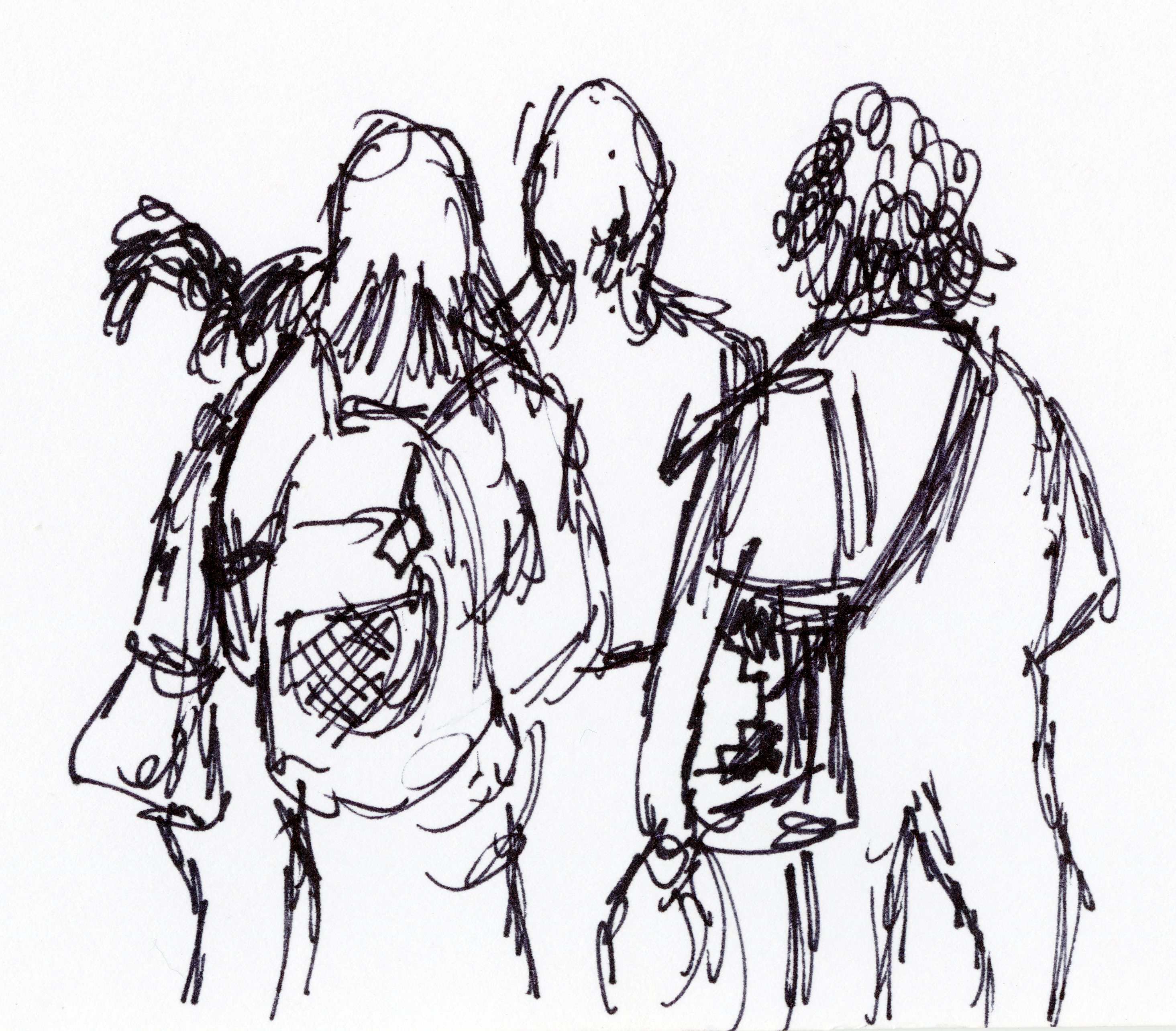 Group Of People Sketch at Explore collection of