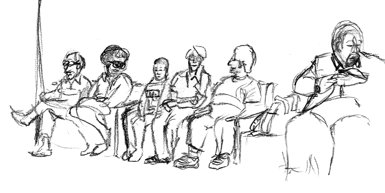 1480x744 The Impulsive Sketch Journal Waiting Room And Bubbles - Group Of People Sketch