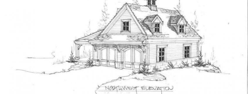 845x321 Small Cottage Sketch - Group Sketch