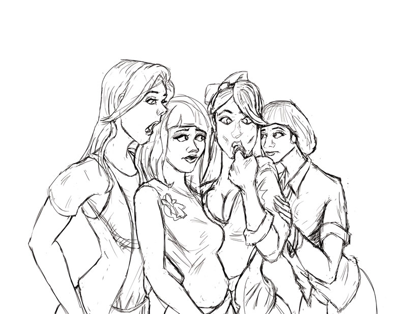 800x618 Group Sketch By Davidserret - Group Sketch