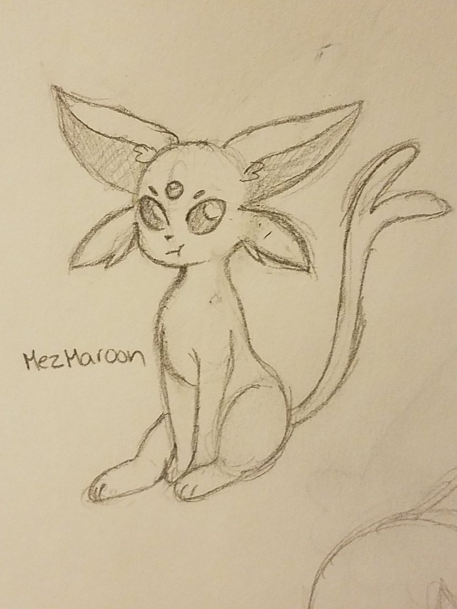 900x1200 Mezmaroon On Twitter Grumpy Espeon - Grumpy Sketch