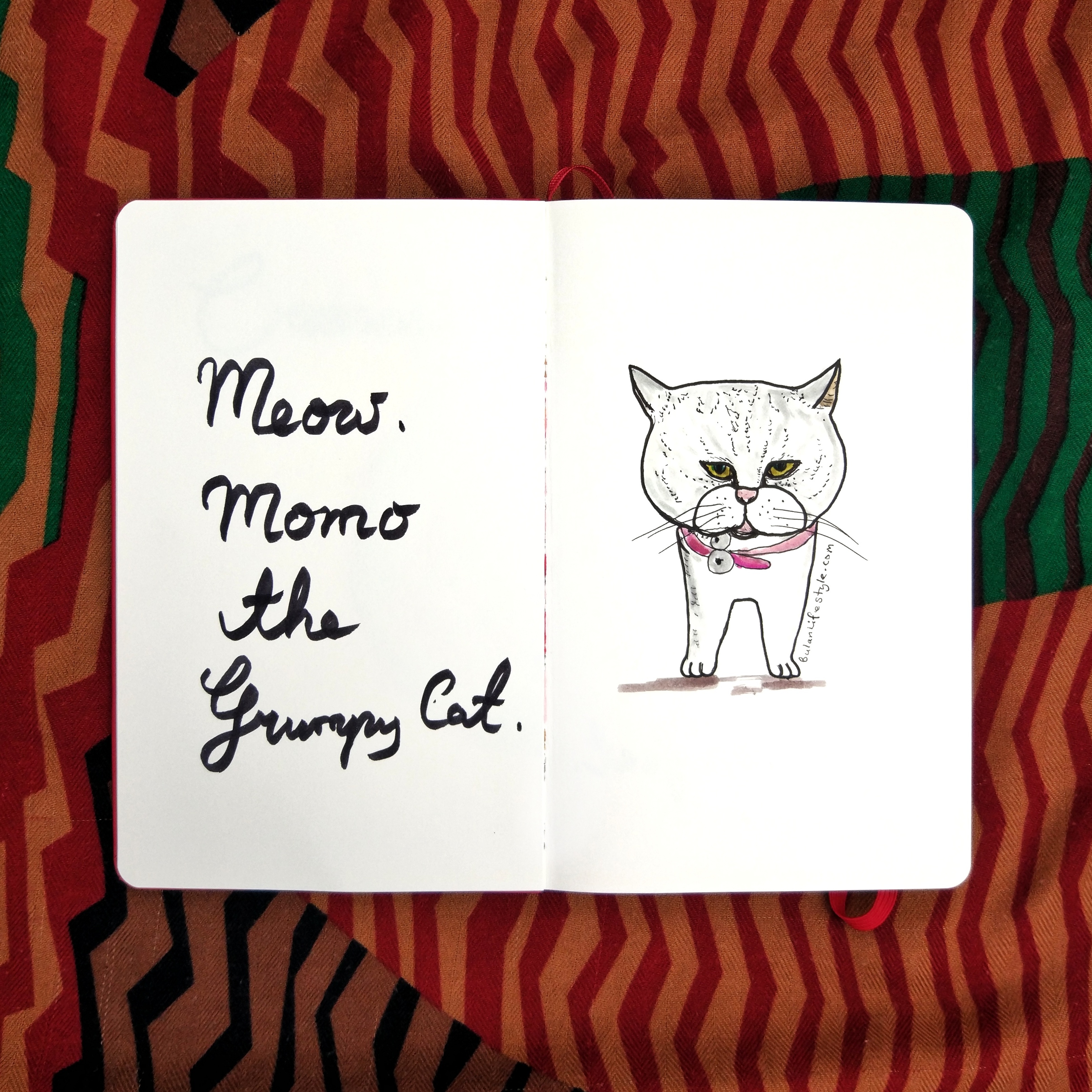 3222x3222 Sketch Of The Day No 1147 In My Moleskine Art Journal Grumpy Cat - Grumpy Sketch