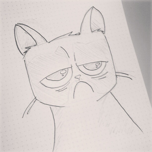 612x612 My Contribution To The Grumpy Cat Meme Gorirrajoe - Grumpy Sketch
