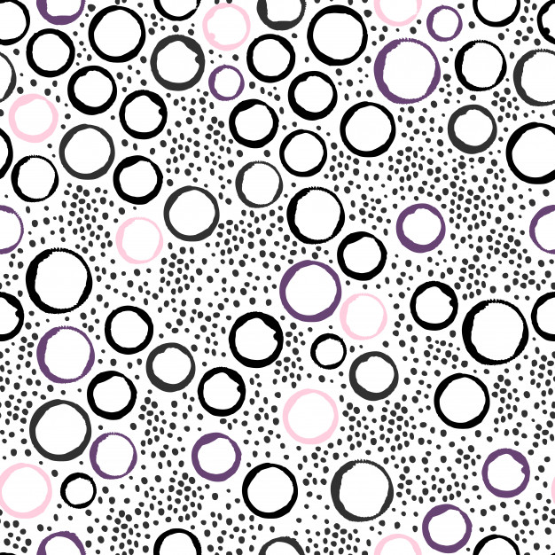 626x626 Grunge Sketch Seamless Pattern With Circles And Dots Vector - Grunge Sketch