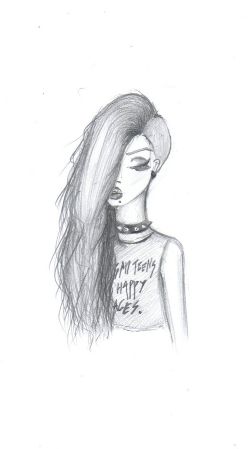 500x896 Grunge Sketch Shared By Lullabies On We Heart It - Grunge Sketch
