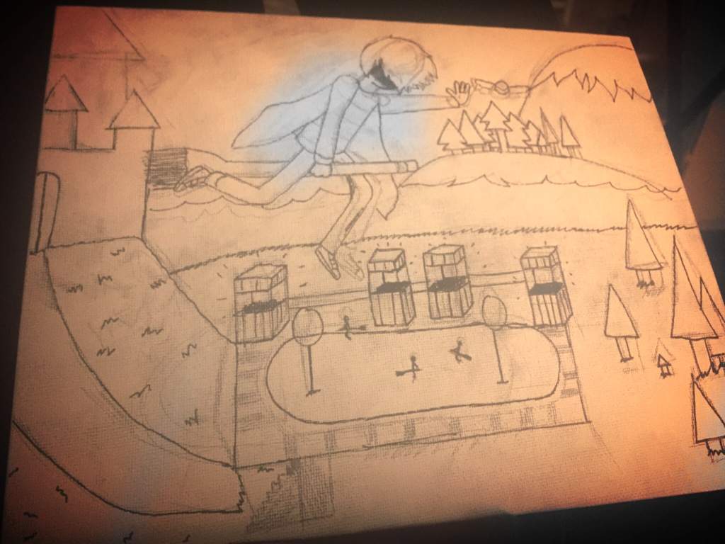 1024x768 Quick Sketch Of Harry Potter Catching The Snitch To Win The - Gryffindor Sketch