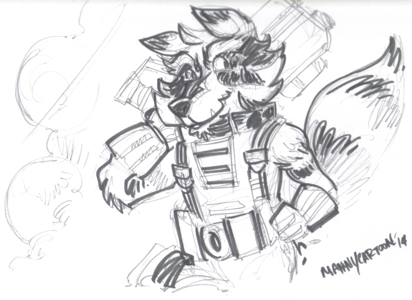 825x601 Gsp Rocket Raccoon By Mannycartoon By Robcat - Gsp Sketch