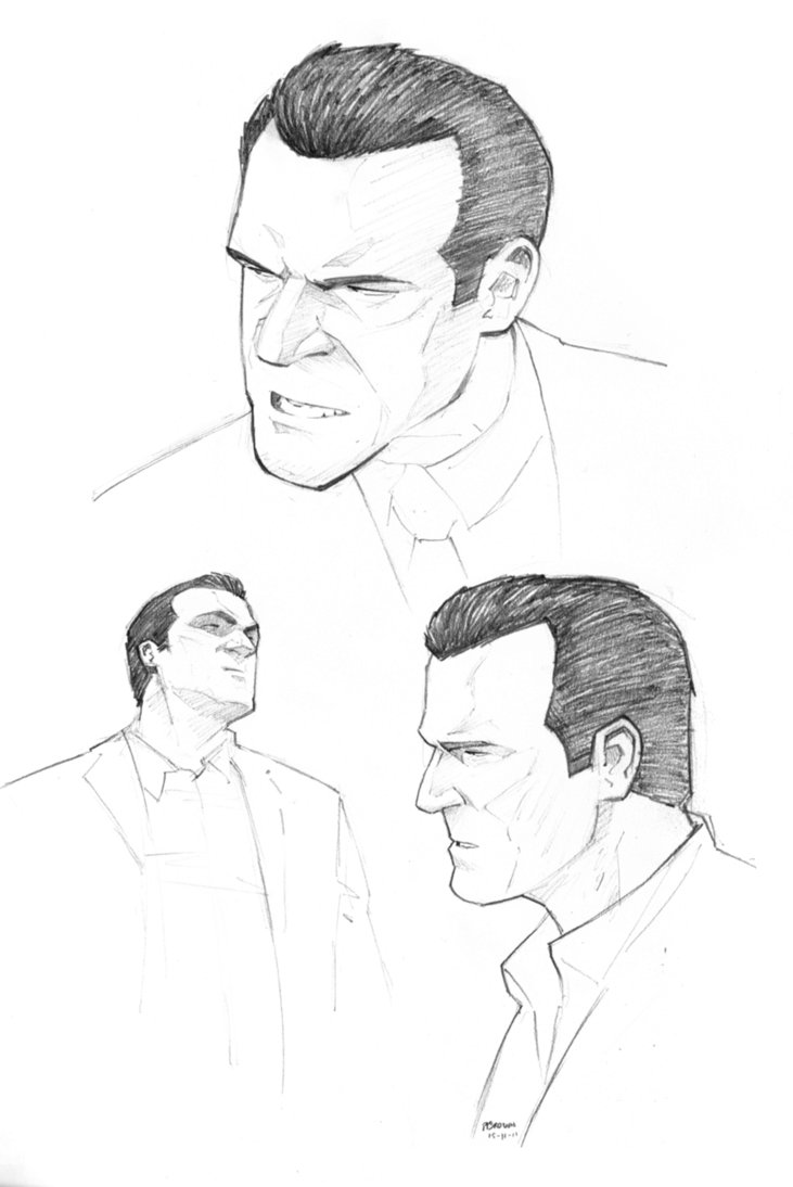 731x1094 Grand Theft Auto V Sketch By Patrickbrown - Gta Sketch