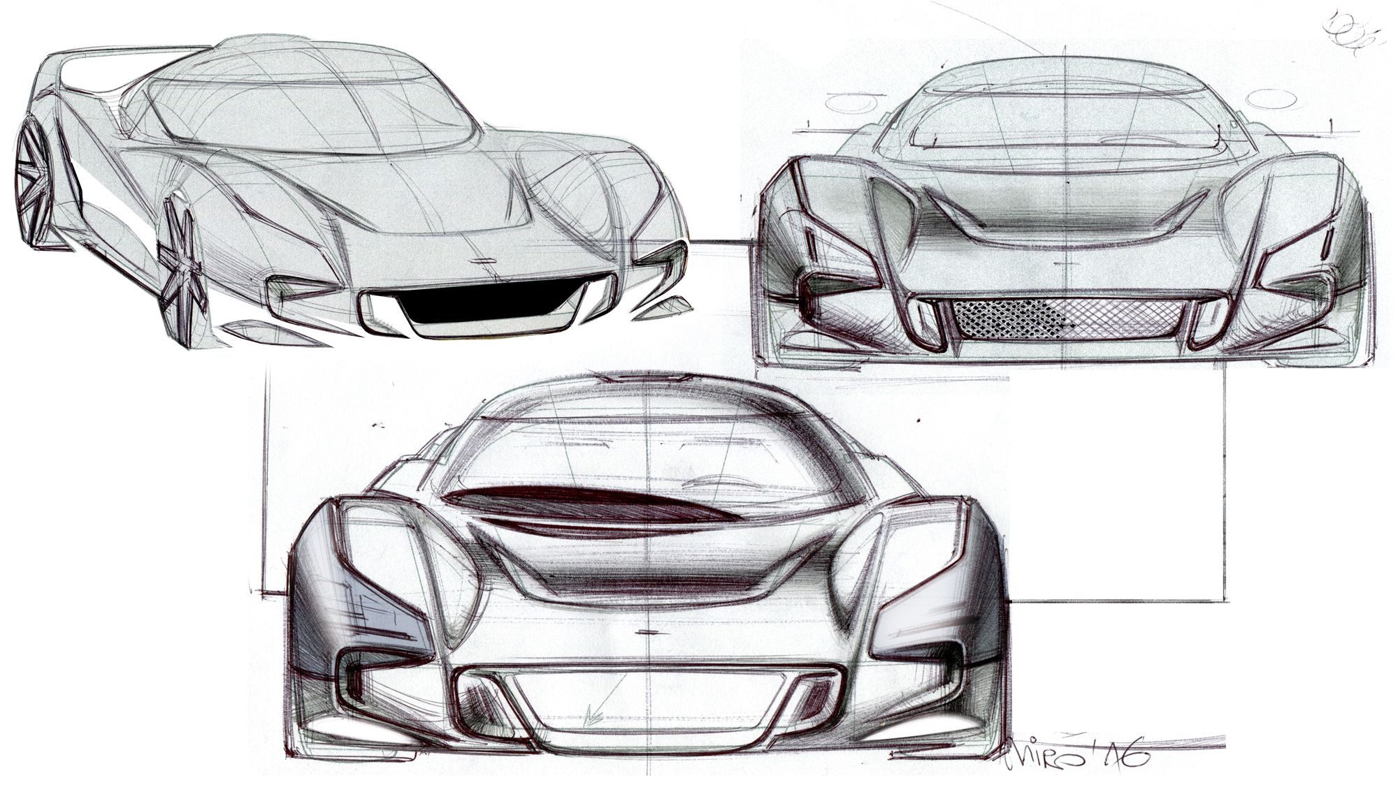 2000x1134 Ultima Gtr Concept Exterior Design Front Themes Sketching - Gtr Sketch