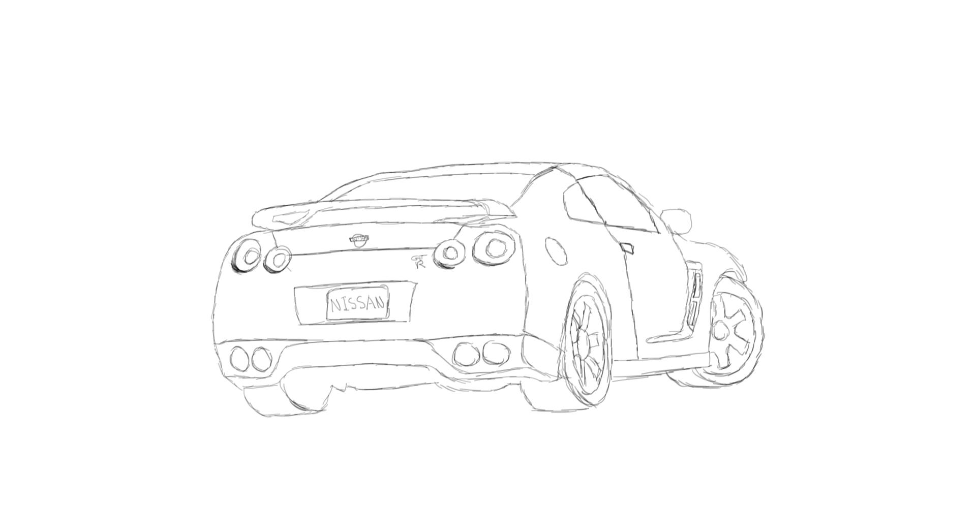 1920x998 Gtr Tracing Sketch Techdesign - Gtr Sketch