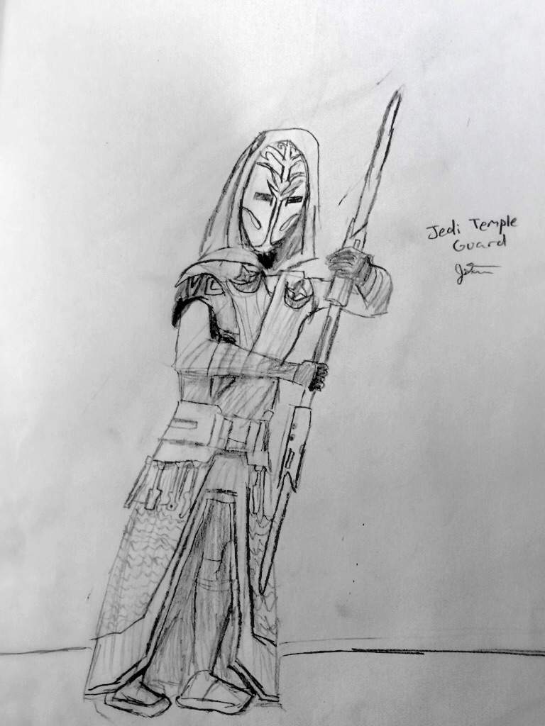 768x1024 Jedi Temple Guard Sketch Star Wars Amino - Guard Sketch