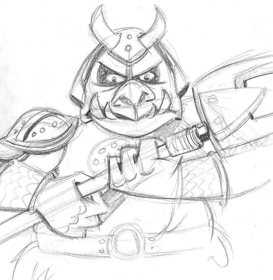 884x908 Morning Sketch Gamorrean Guard Jeremy R. Scott - Guard Sketch