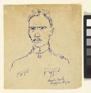 295x300 Sketch Of A Pro Japanese Indian Guard, Changi Gaol, August 1944 - Guard Sketch